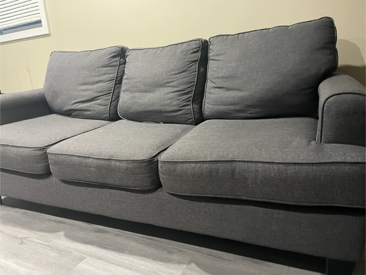 Grey Three-Seat Sofa