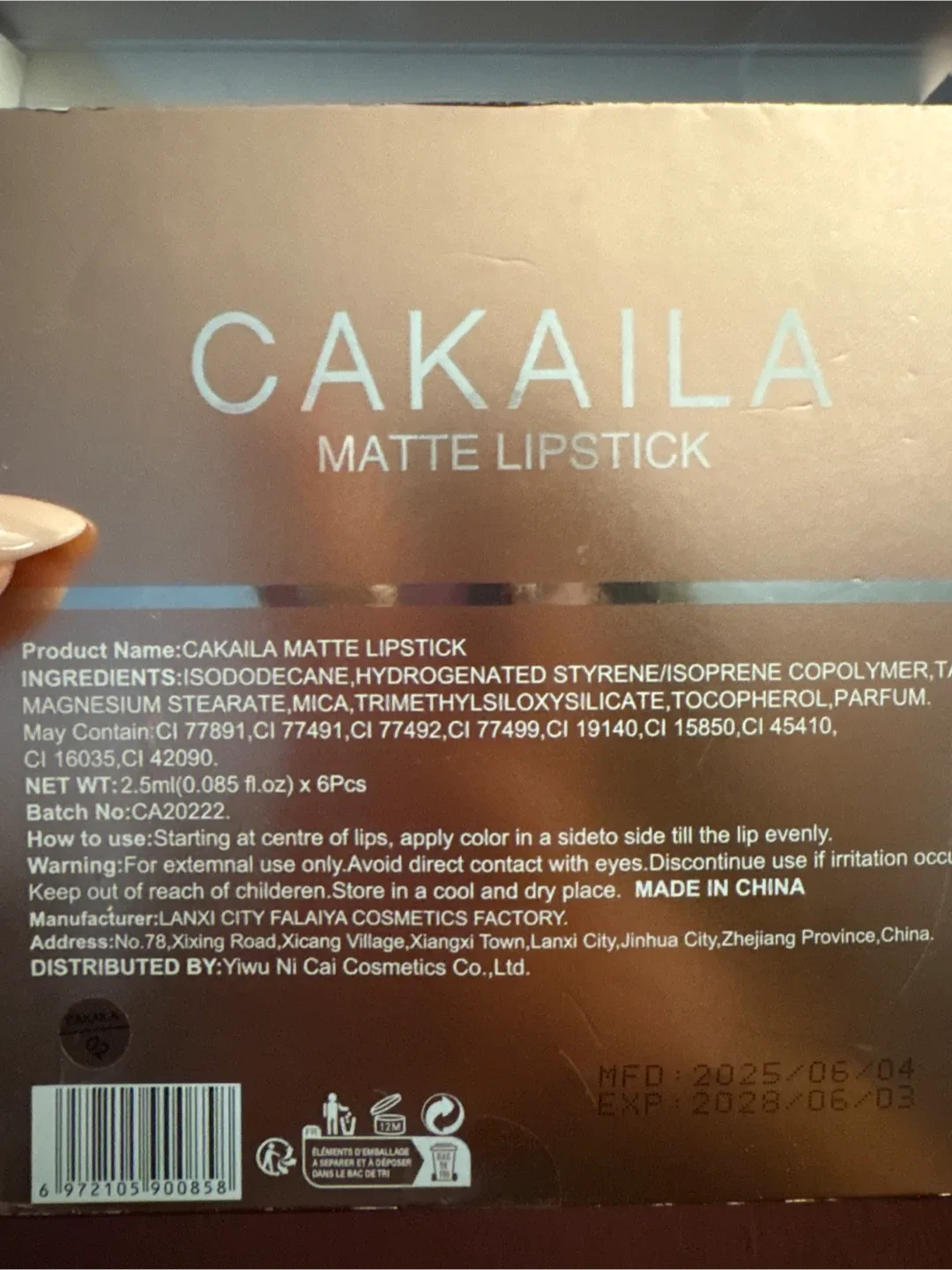 CAKAILA Matte Lipstick New image indicator(3)