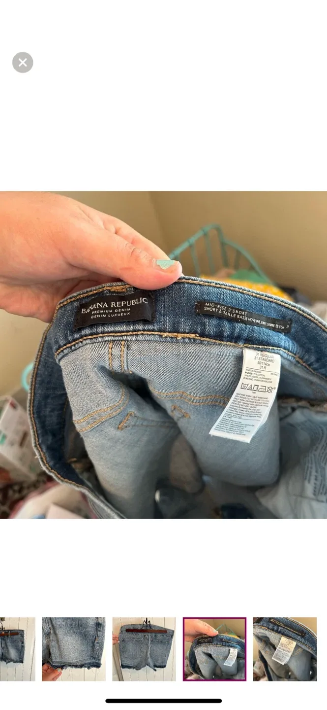 Banana Republic Denim Cutoff Shorts - Size 31 image indicator(4)