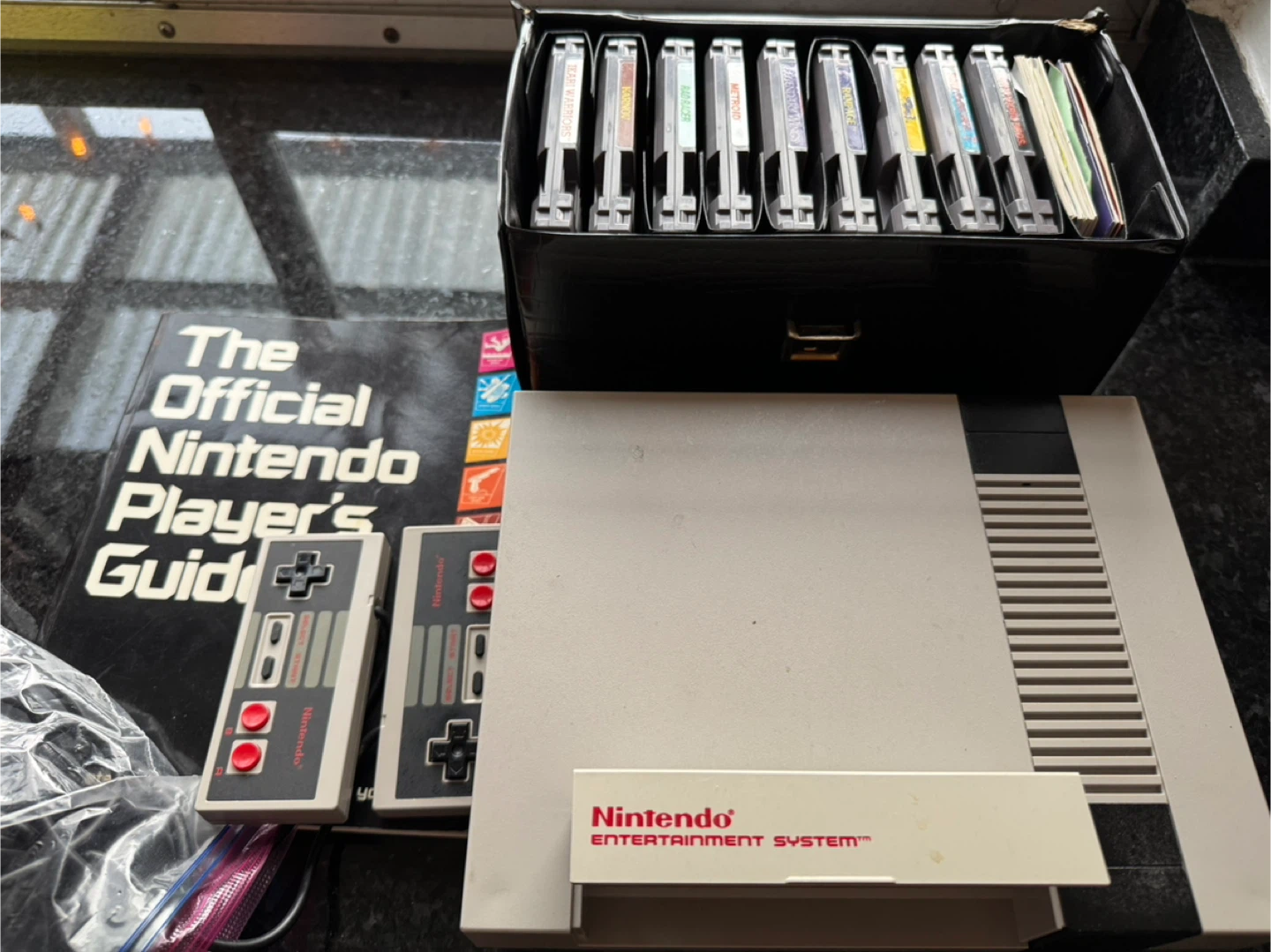 Nintendo NES Console with 9 Games & Accessories