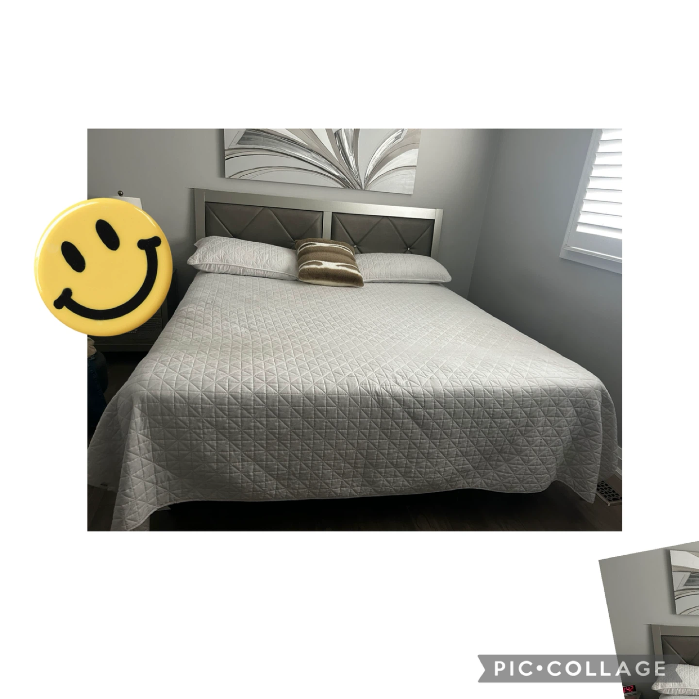 King Size Quilt, with 2 pillow shams included& pillow