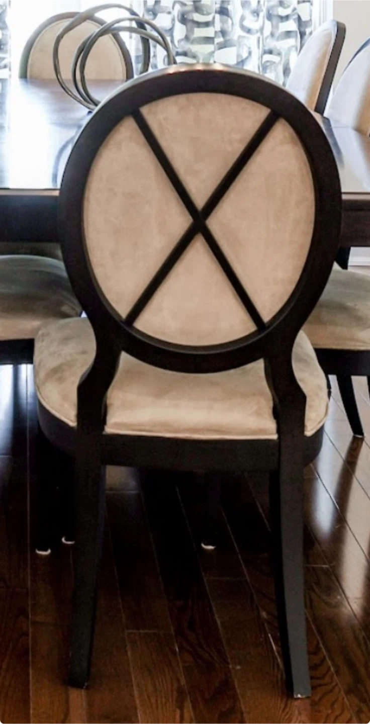Dining Table with 8 Chairs - Dark Wood - photo 3