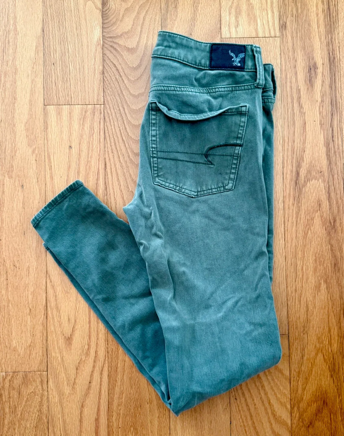 American Eagle Jeggings - Size 2 - Olive Green image indicator(4)