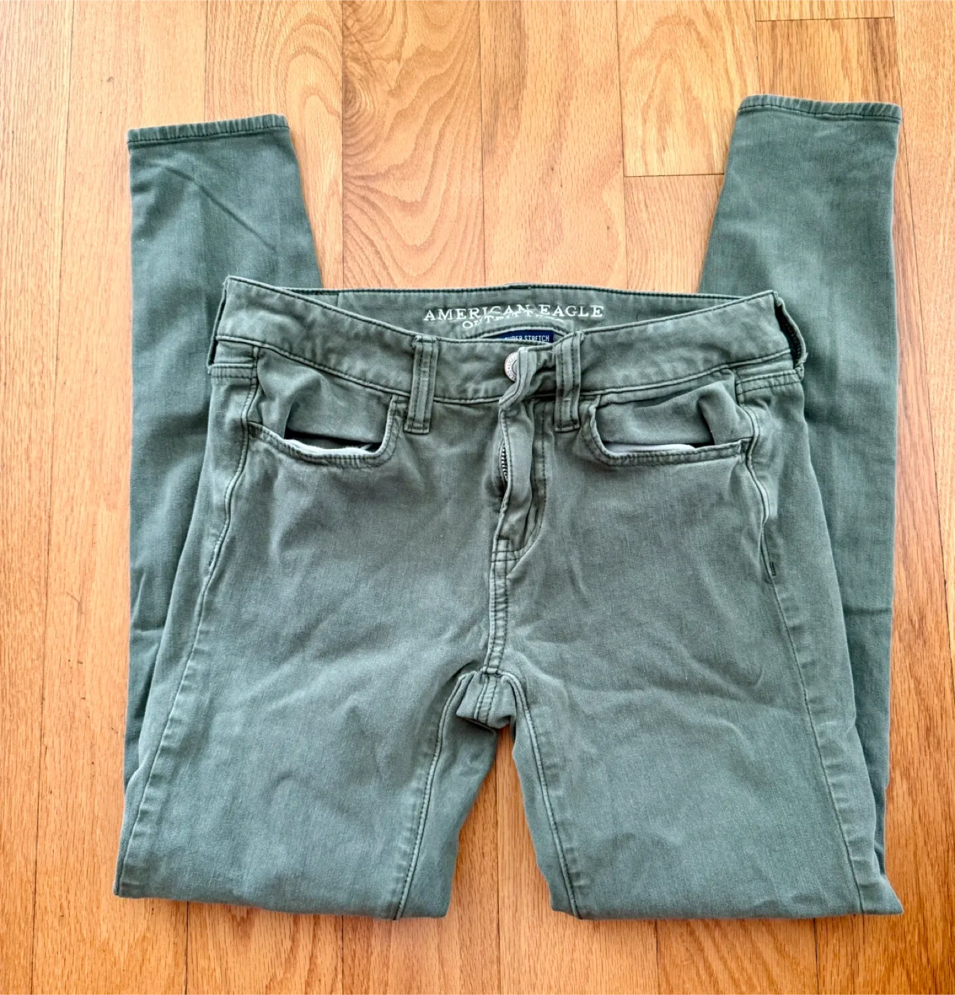 American Eagle Jeggings - Size 2 - Olive Green image indicator(2)