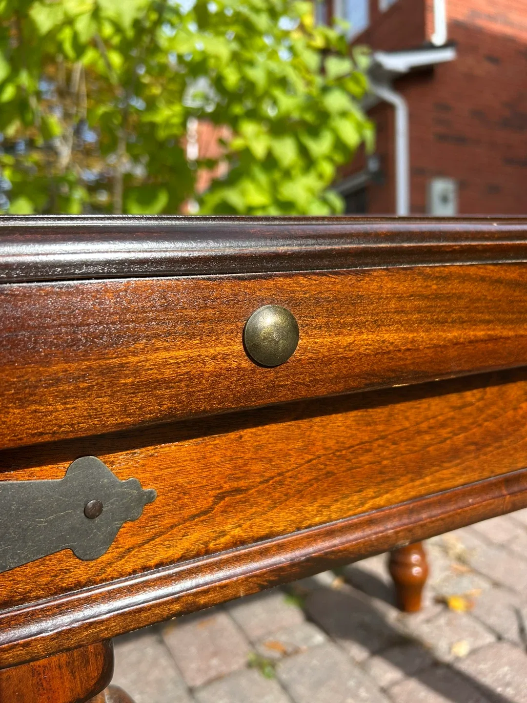 Brown Wood End Table image indicator(3)