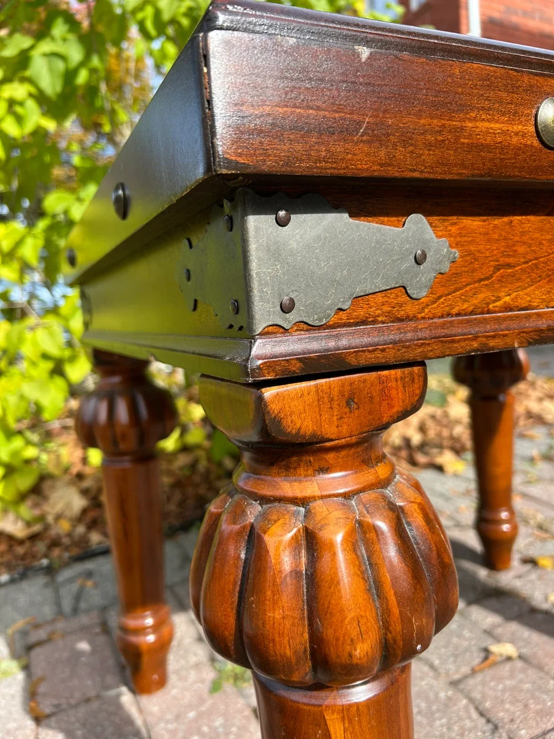 Brown Wood End Table image indicator(4)