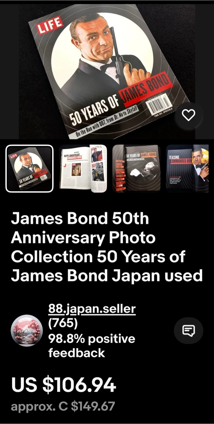 Bond 50th Anniversary “Life” Books - photo 2