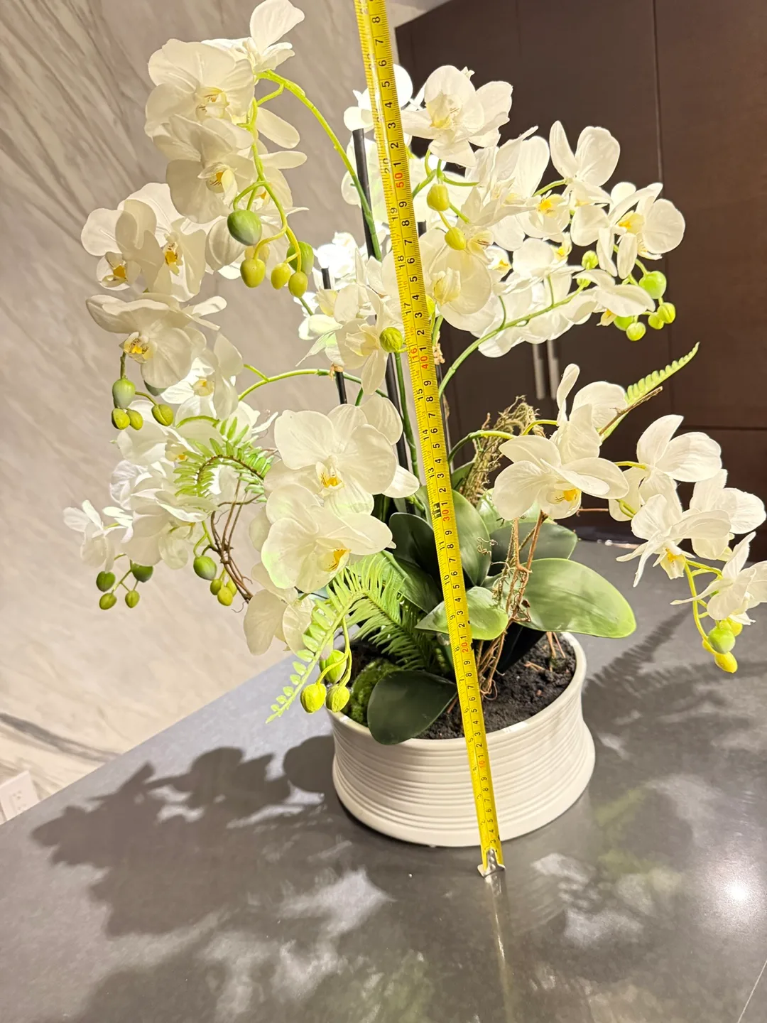 Orchid Artificial Plant with round vase image indicator(5)