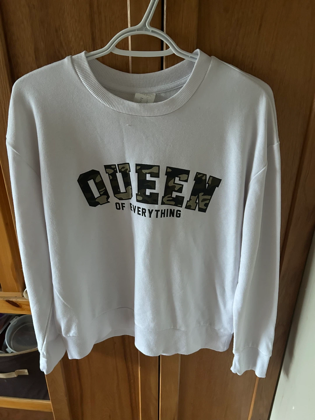 Queen of Everything White Sweatshirt