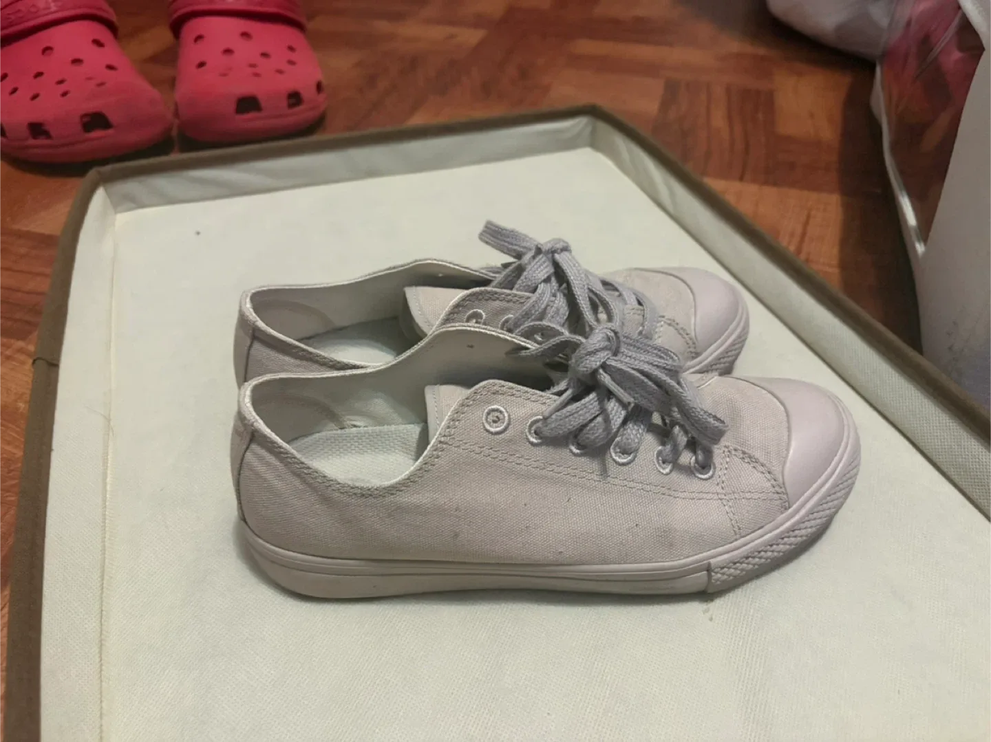 Women's Beige Canvas Sneakers from MUJI USA Japan image indicator(2)