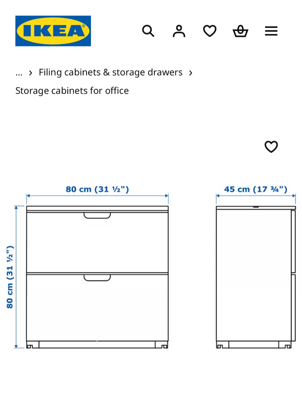 IKEA Galant White Drawer Unit/Drop File Storage 31 1/2" - photo 2