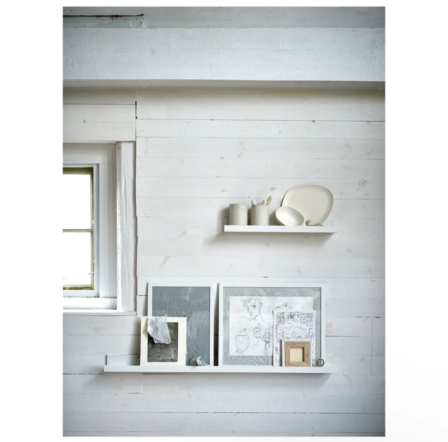 IKEA Mosslanda Picture Ledge - White x4 image indicator(4)