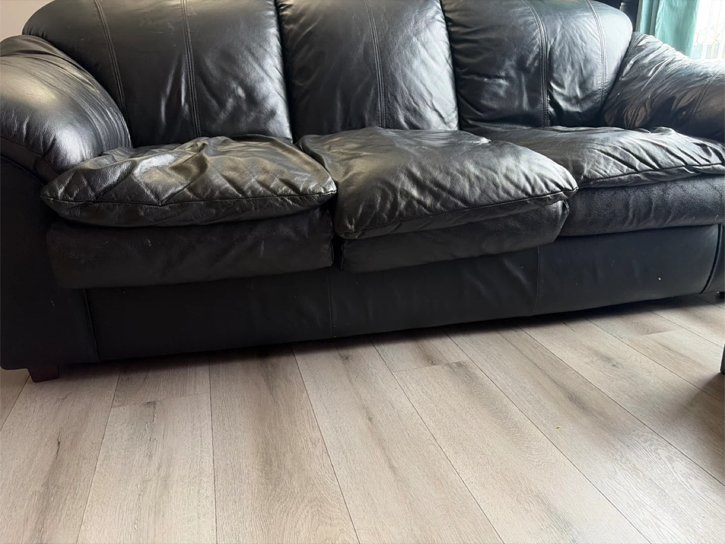 Black Leather Sofa