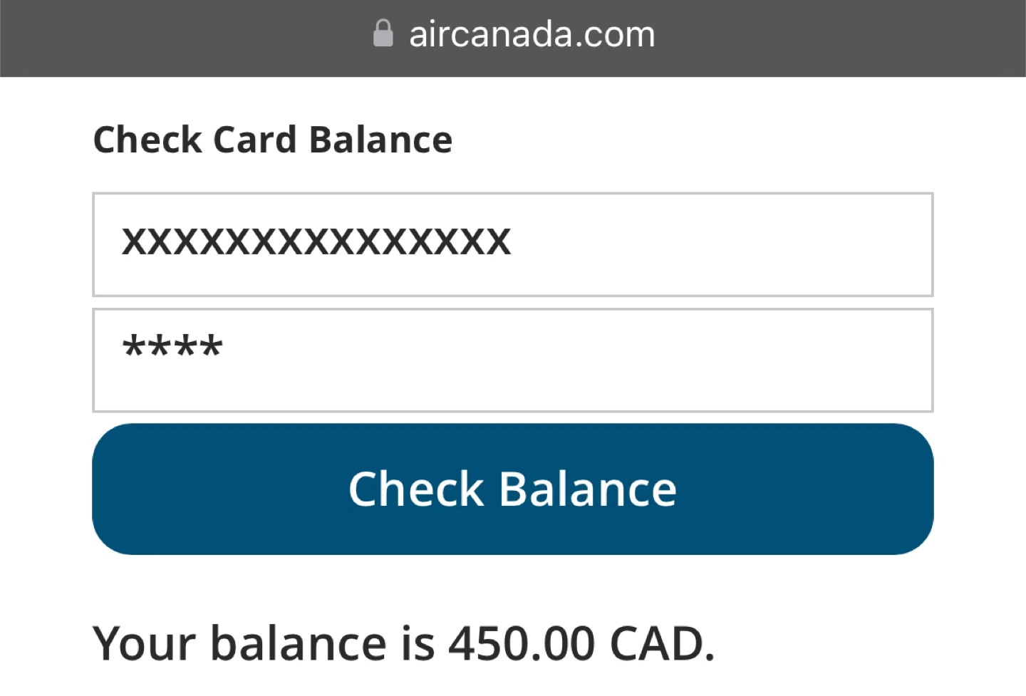 Air Canada $450 Giftcard - photo 3