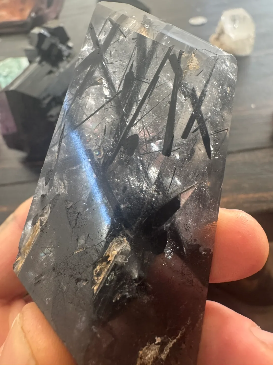 Black Tourmalated Quartz Point thumbnail
