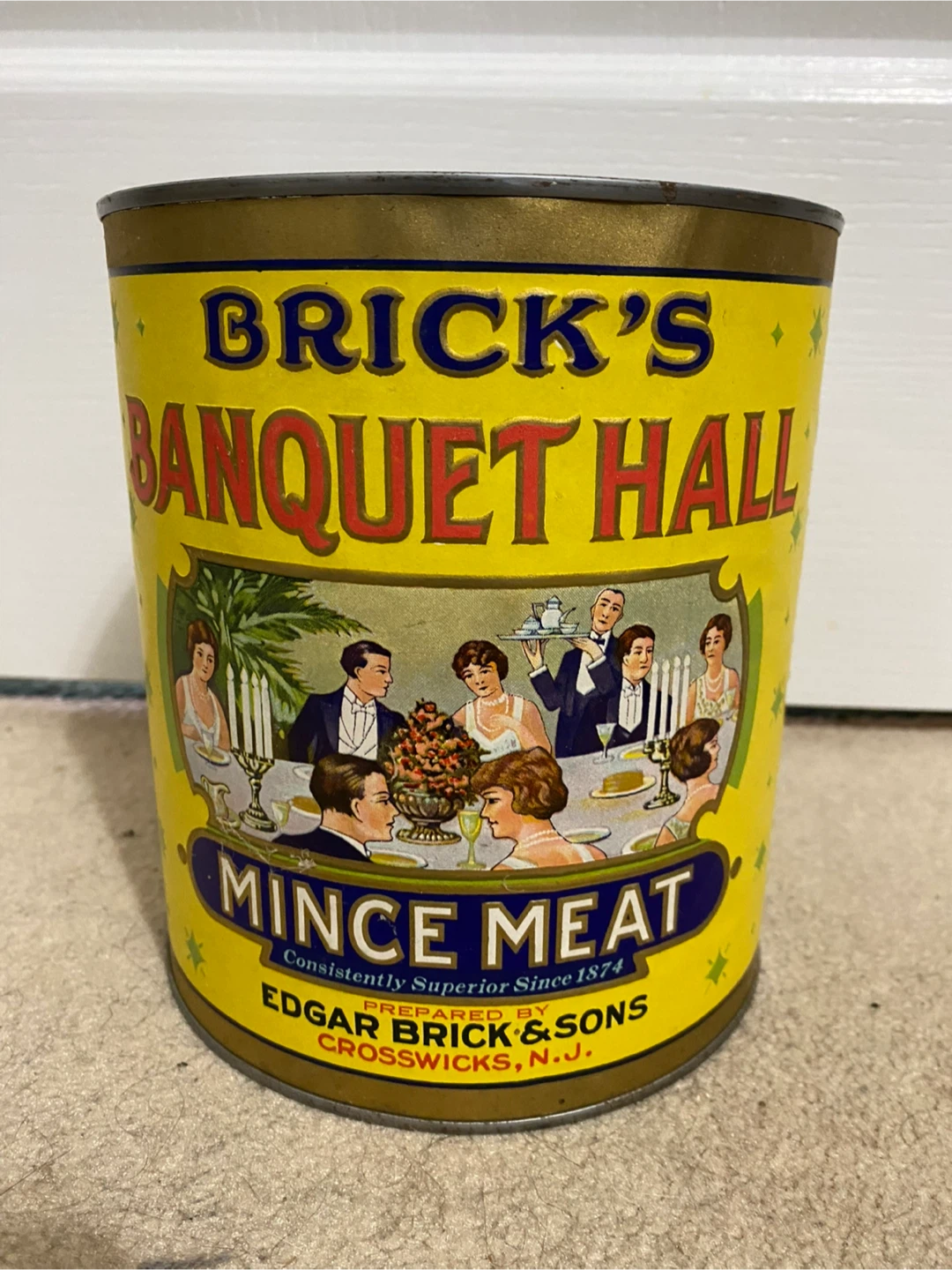 Brick's Banquet Hall Mince Meat Tin