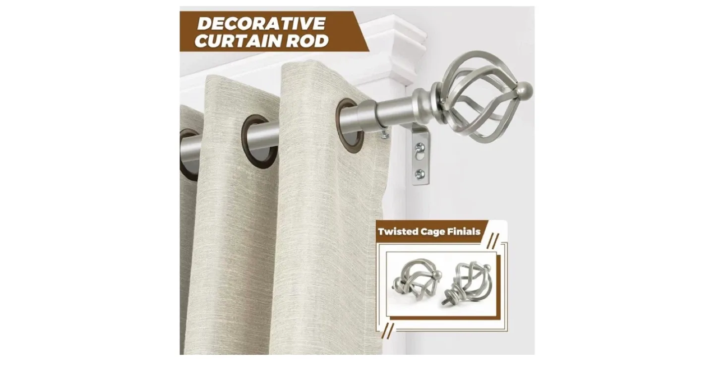 Twisted Cage Decorative Curtain Rod image indicator(2)