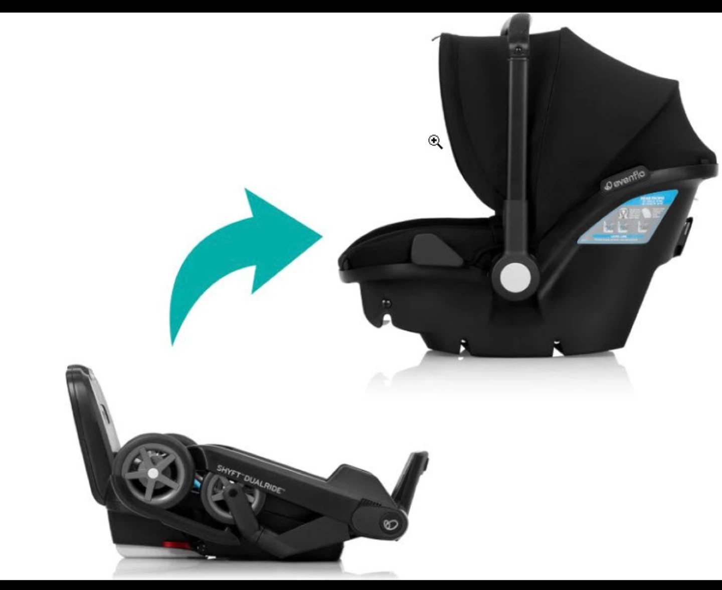 Evenflo Shyft DualRide Infant Car Seat & Stroller - photo 4