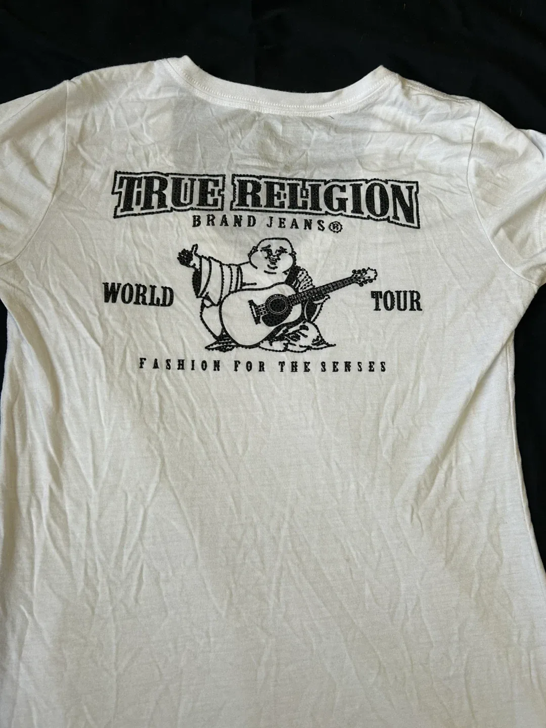 True Religion White V-Neck T-Shirt image indicator(2)