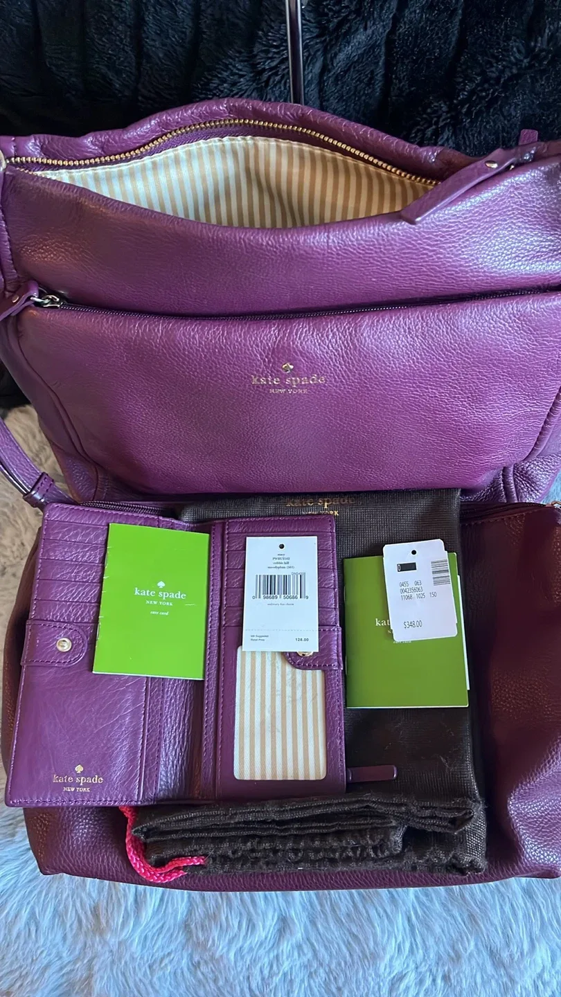 Kate Spade Purple Leather Handbag