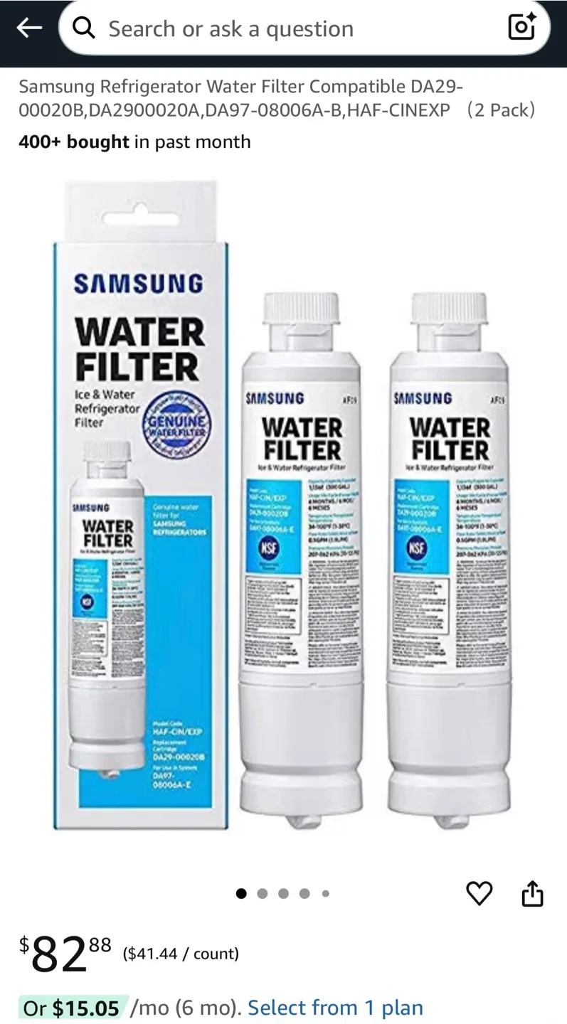 Samsung Refrigerator Water Filter DA29-00020B - 2 Pack New image indicator(2)