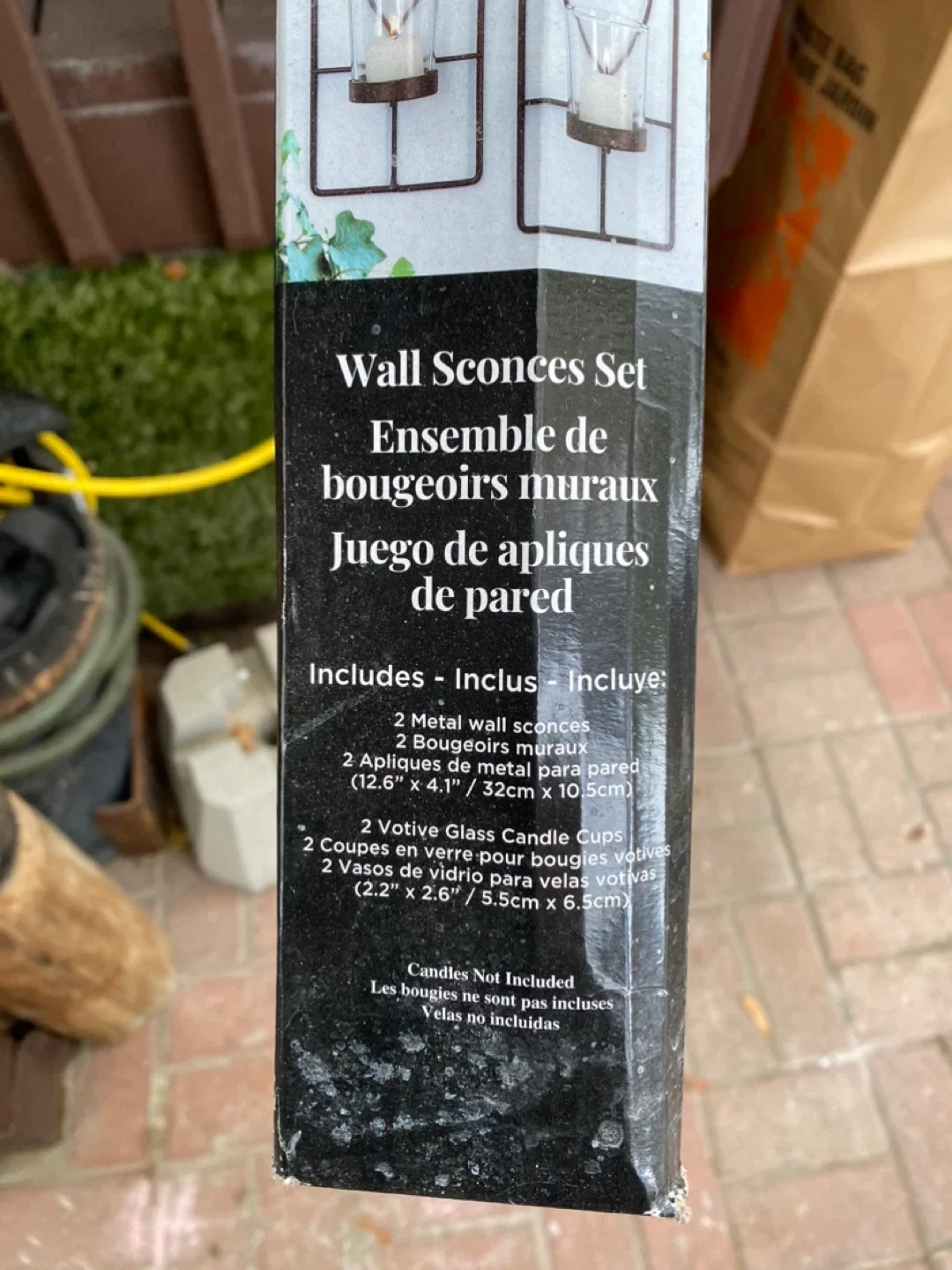 Decoware 2-Piece Wall Sconce Set - Brown Metal image indicator(2)