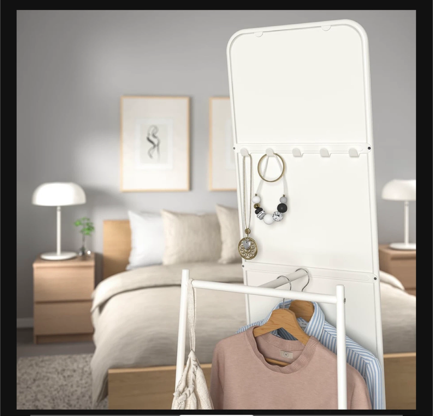 IKEA KNAPPER Standing Mirror - White - photo 3