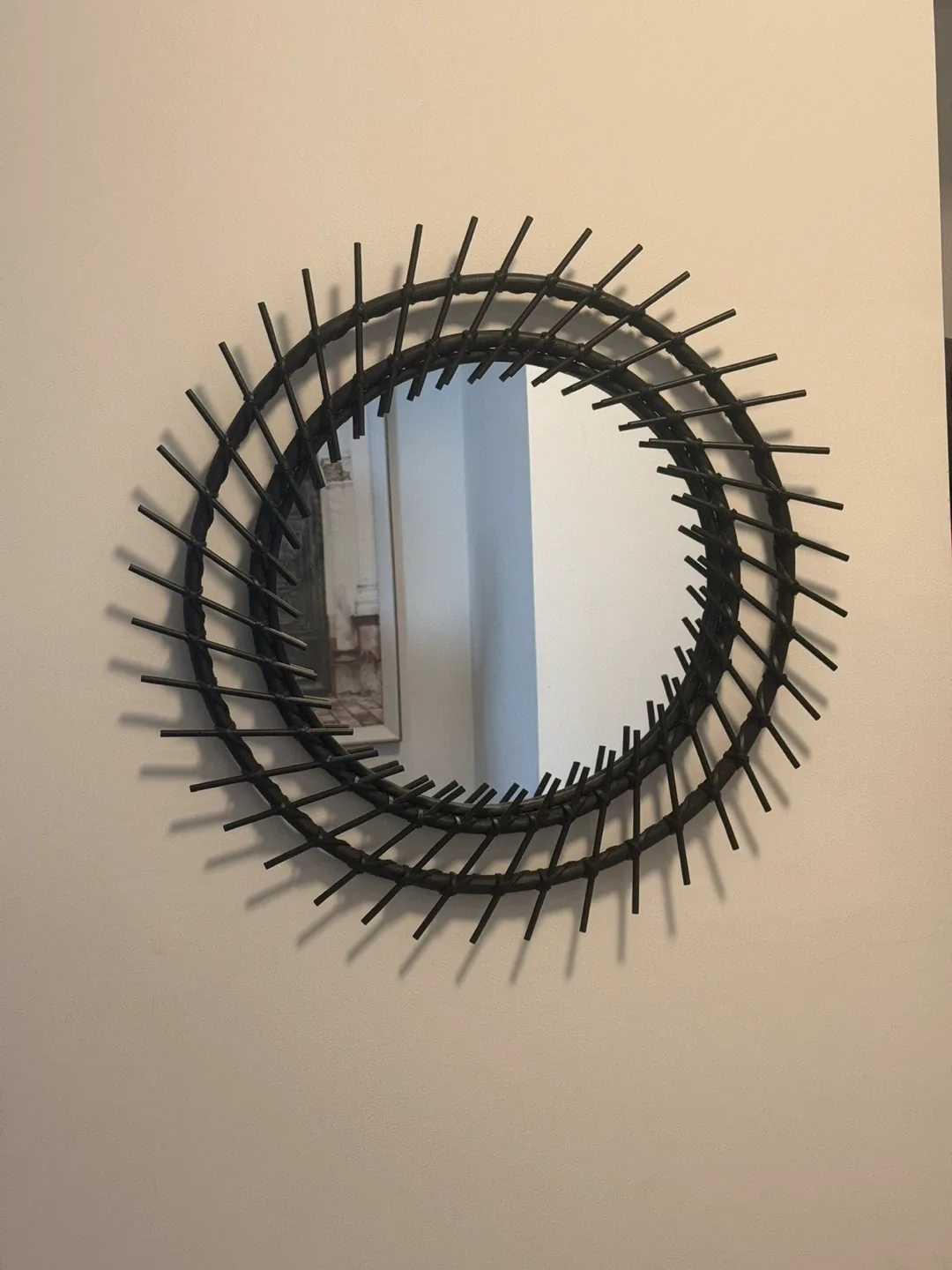 Round Black Decorative Mirror thumbnail