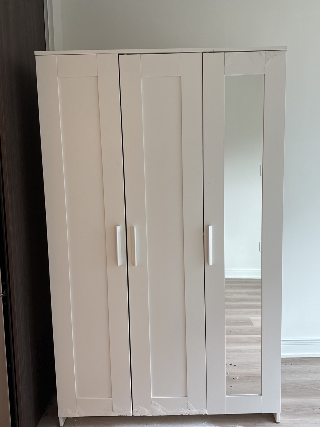White Wardrobe with Mirror Door