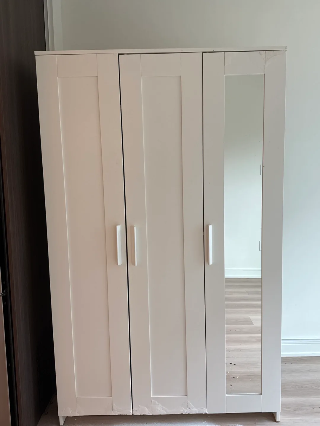 White Wardrobe with Mirror Door