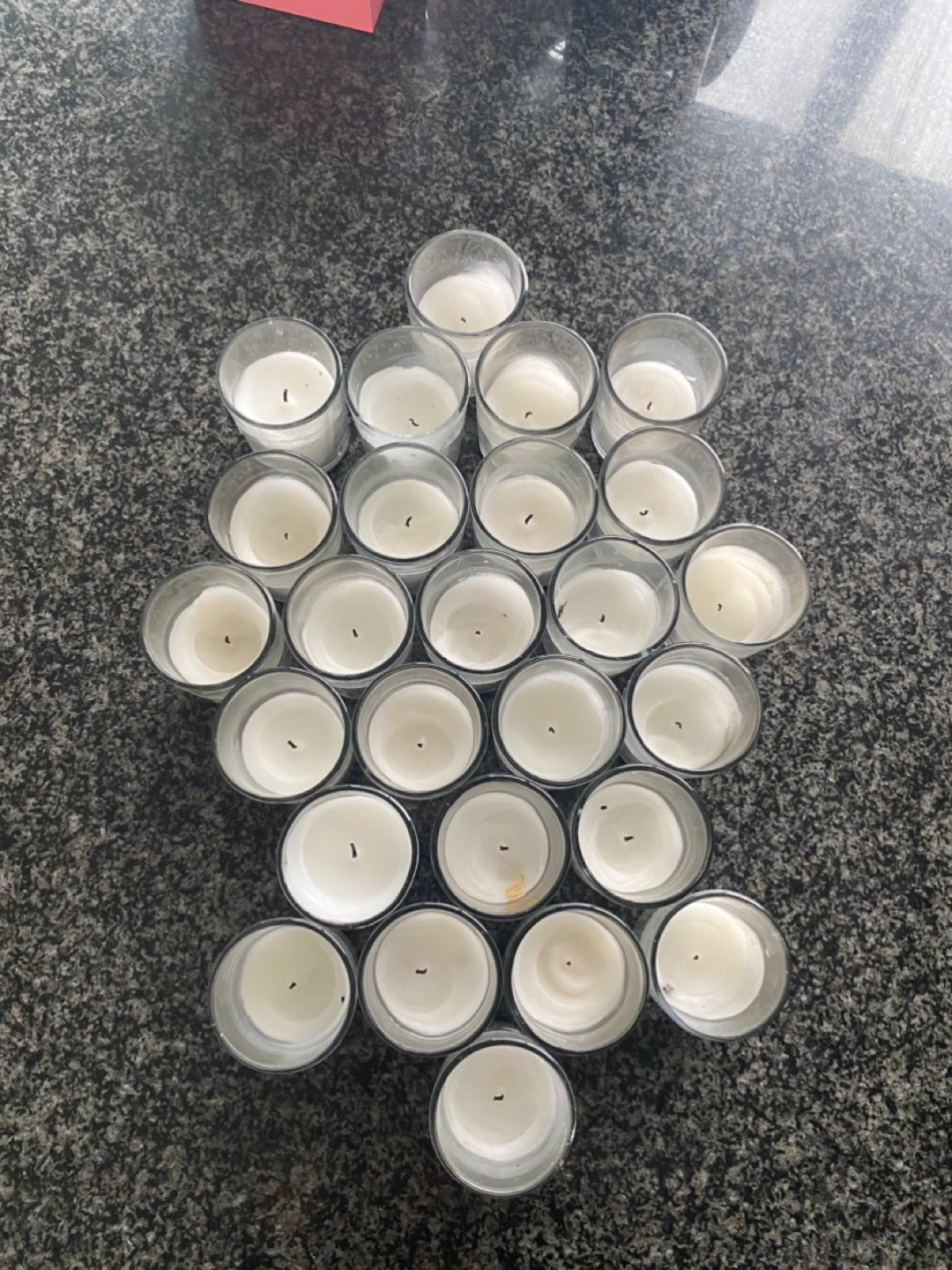 Lot of 26 Unscented Tea Light Candles - used
