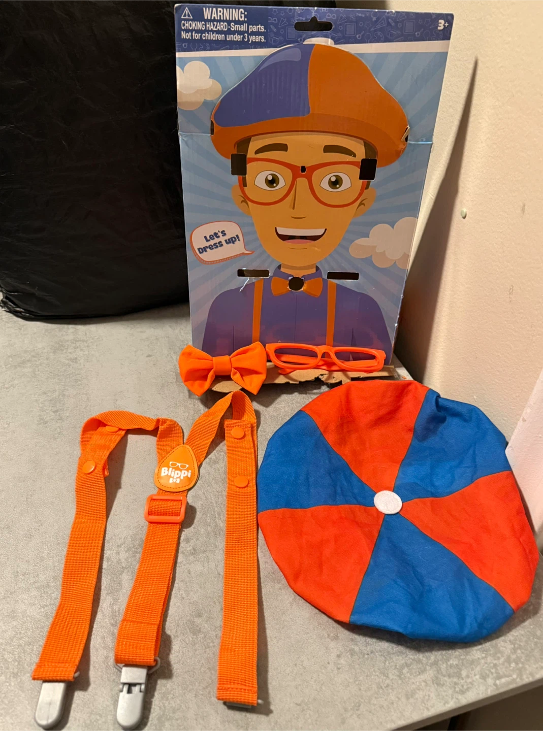 Blippi Dress Up Set - Hat, Glasses, Bow Tie, Suspenders - photo 3