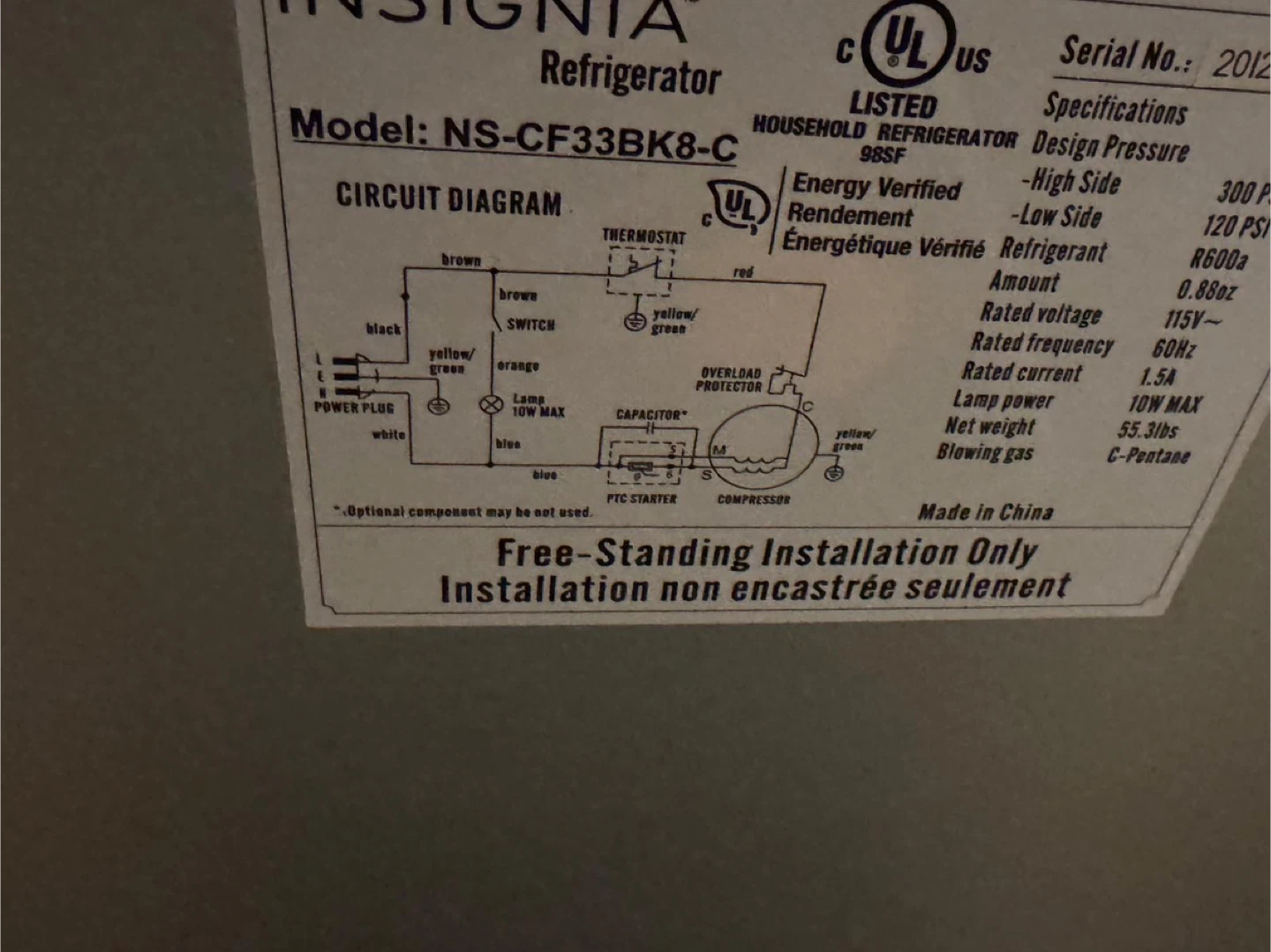 Insignia NS-CF33BK8-C Mini Fridge - Black - photo 3