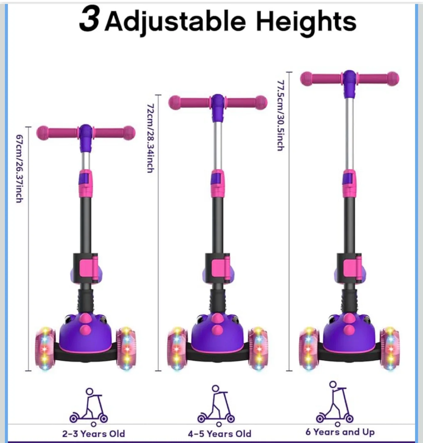 Ride-VOLO Kids Scooter (Foldable/Lights) image indicator(6)