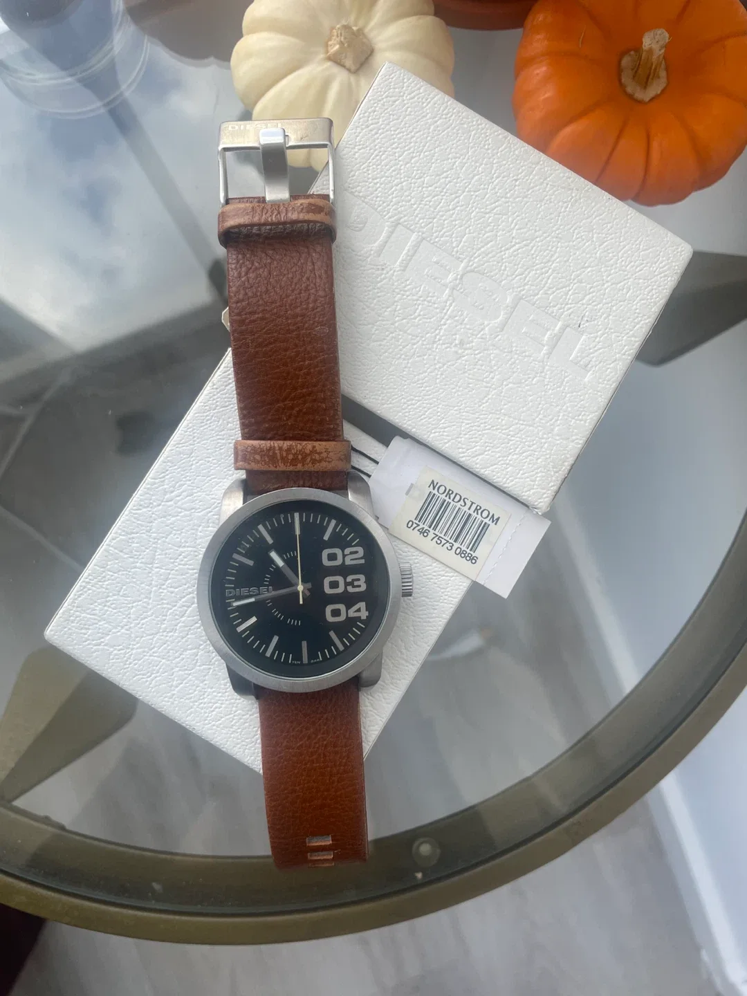 Diesel DZ-1513 Men's Watch with Leather Band thumbnail