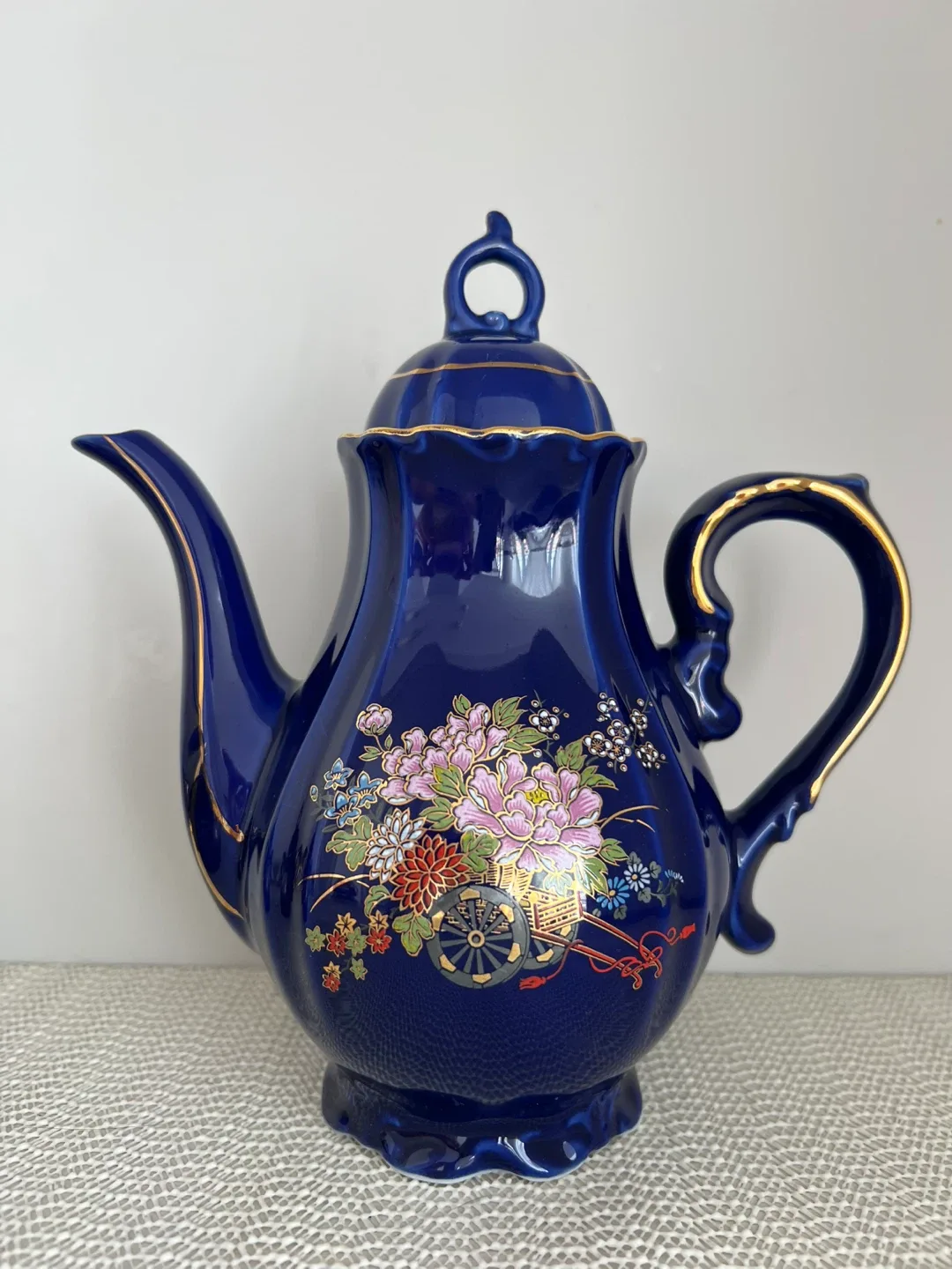 Vintage Blue Floral Tea Set - Teapot & Sugar Bowl image indicator(2)