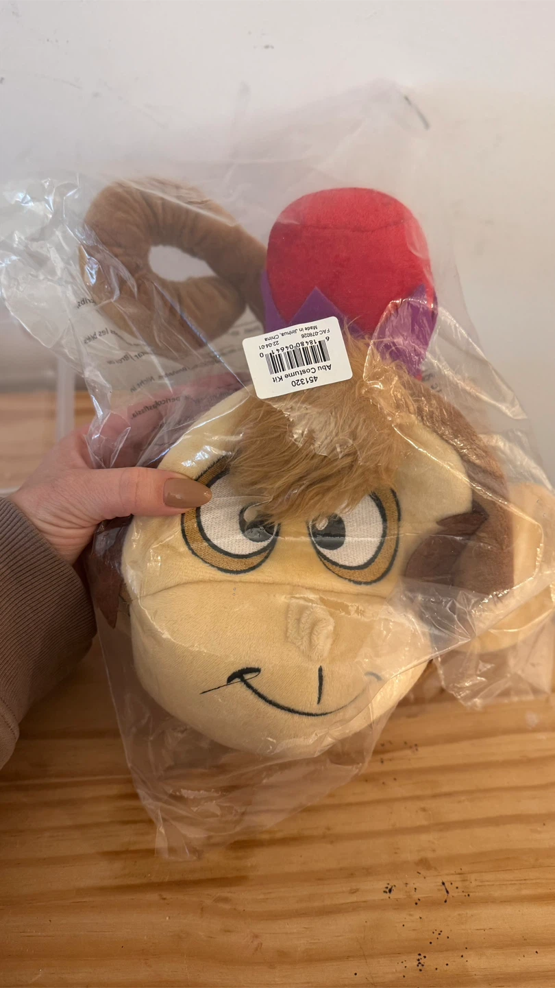 Disney Aladdin Monkey Abu Hat with Tail - Standard Size
