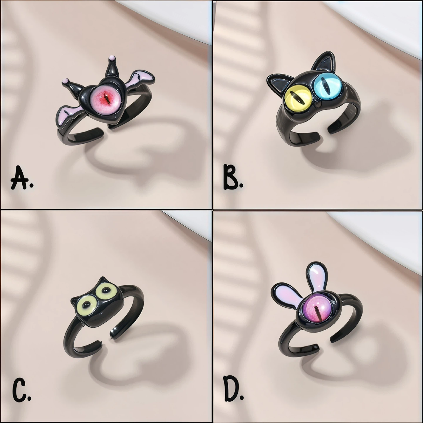 Cute Monster Eye Ring - Adjustable, Colorful & Handcrafted - photo 4