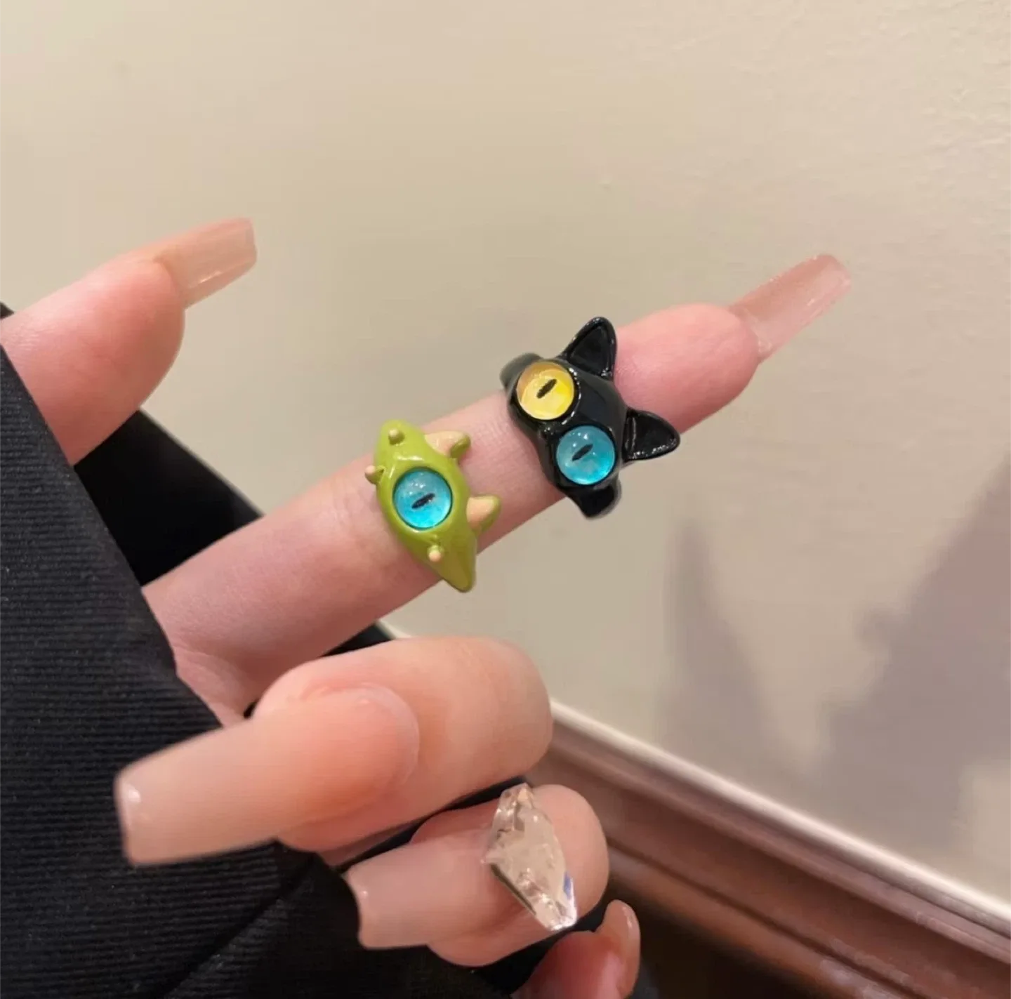 Cute Monster Eye Ring - Adjustable, Colorful & Handcrafted image indicator(2)