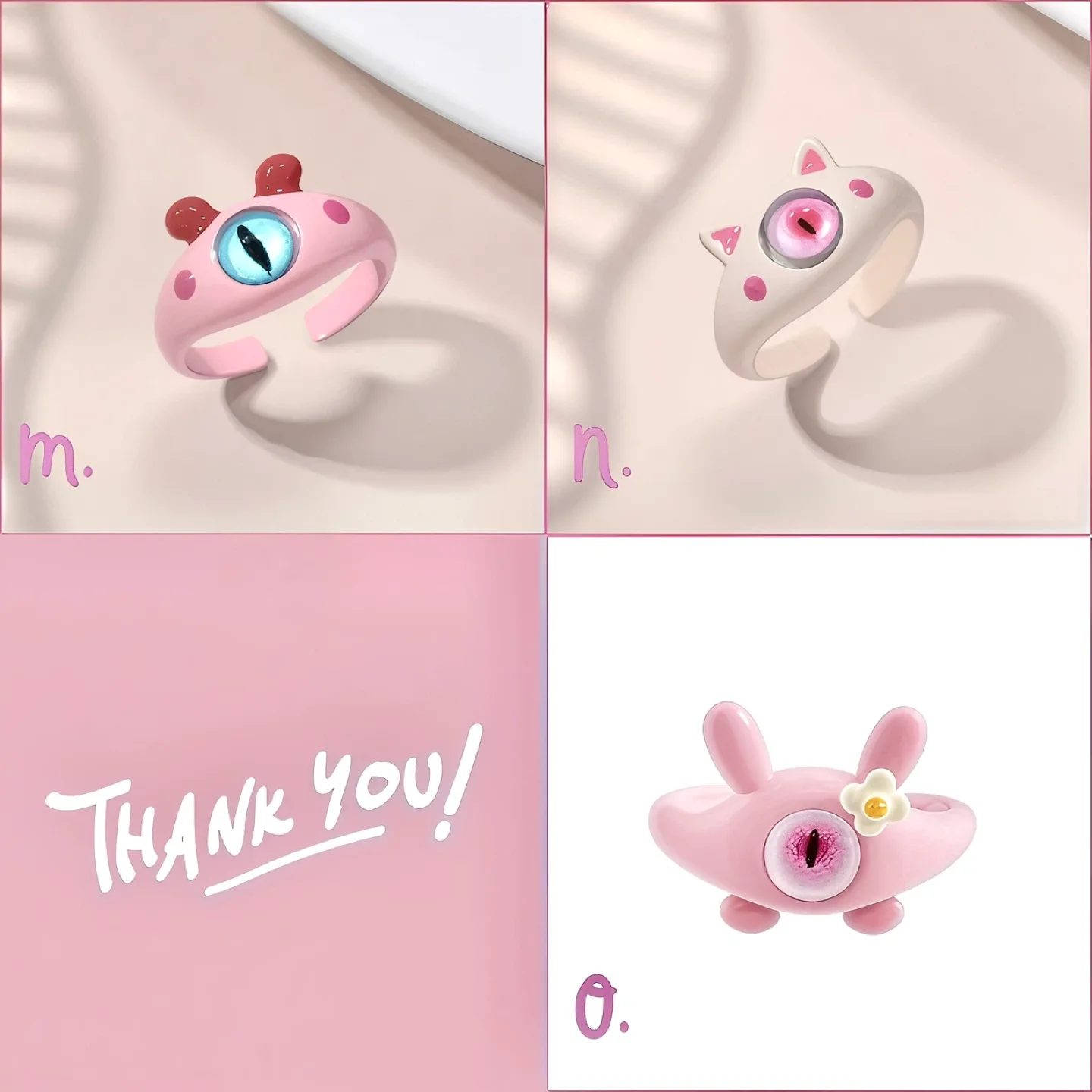 Cute Monster Eye Ring - Adjustable, Colorful & Handcrafted image indicator(7)