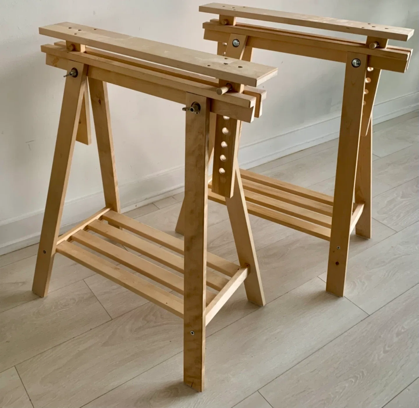 IKEA MITTBACK Wooden table legs - Adjustable Height image indicator(2)