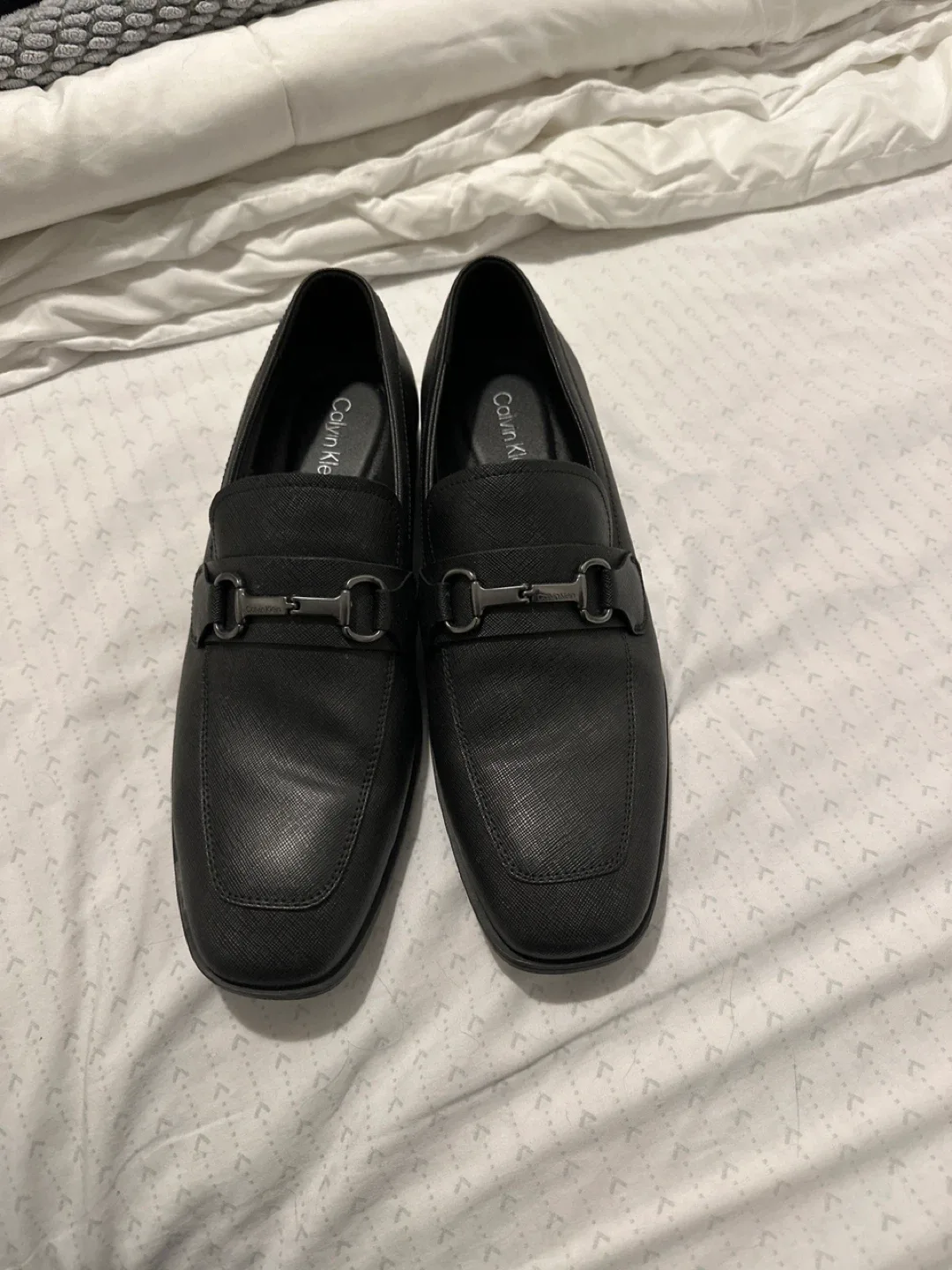 Calvin Klein Black Leather Loafers thumbnail