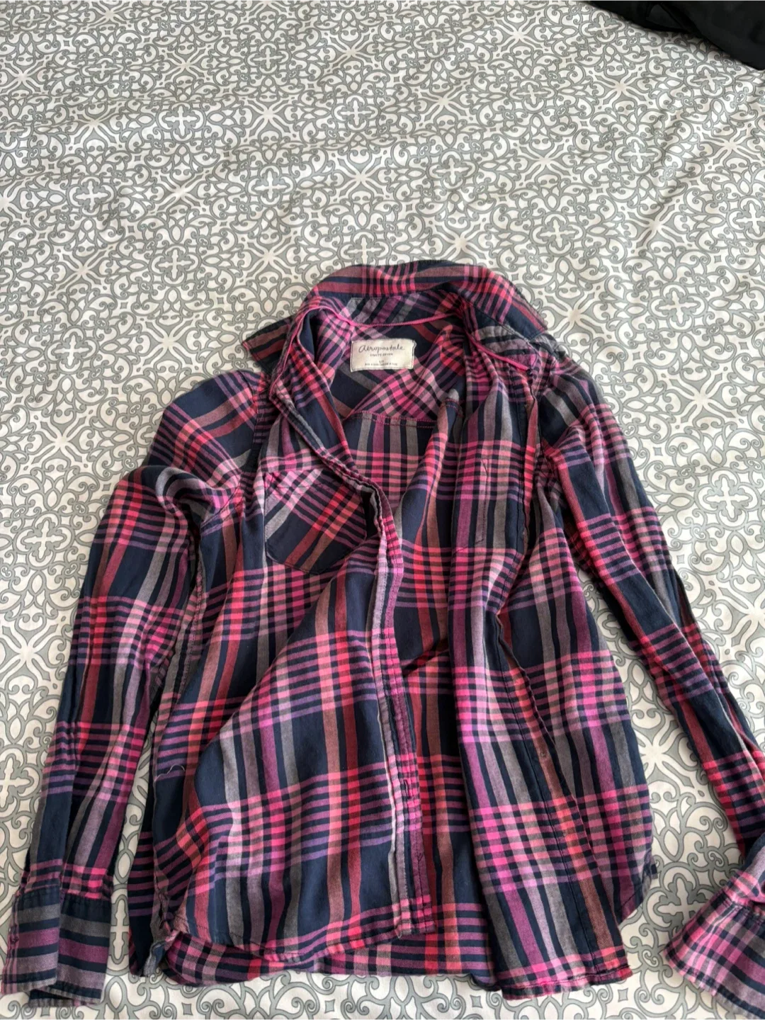 Aeropostale Plaid Flannel Shirt Size S
