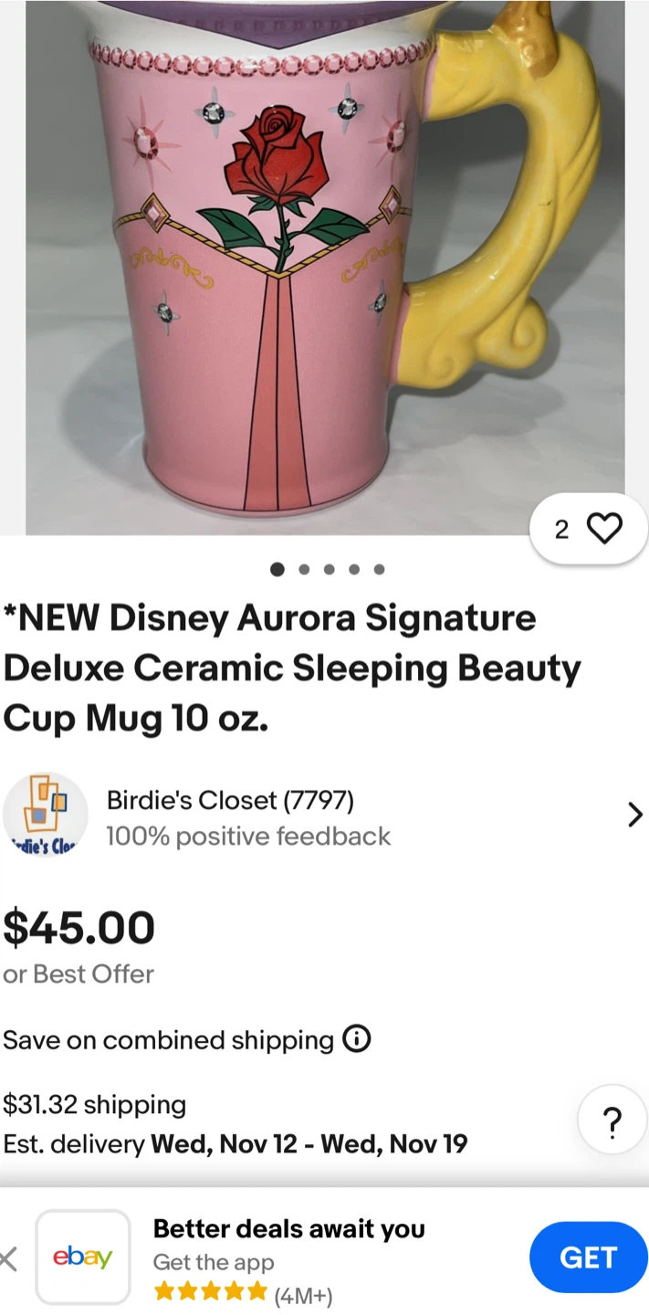 Disney Blue Dress/Pink Dress mug, now discontinued - photo 5