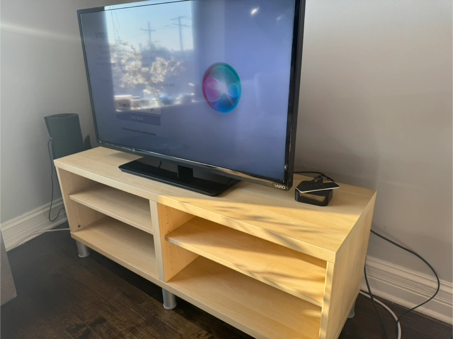 FREE FOR PICKUP - Vizio TV and Light Wood TV Stand - photo 2