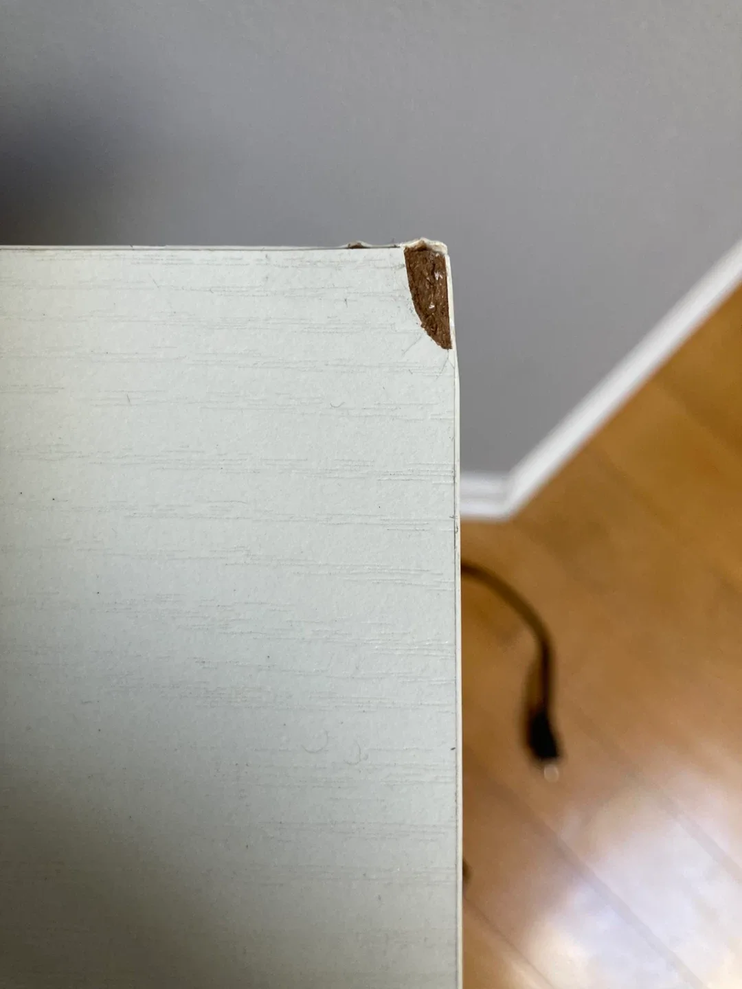 Rotating L-Shaped White Desk image indicator(7)