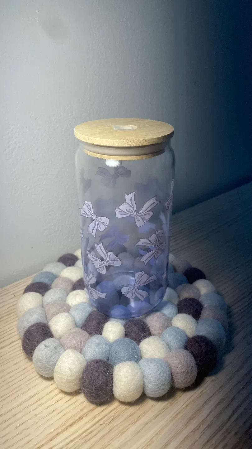 Glass Tumbler with Bamboo Lid #freecycle thumbnail