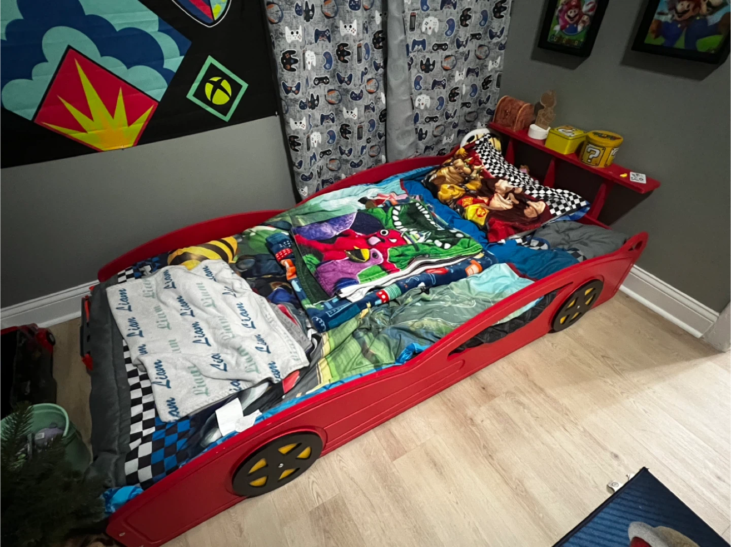 Red Race Car Bed - Kids - photo 3