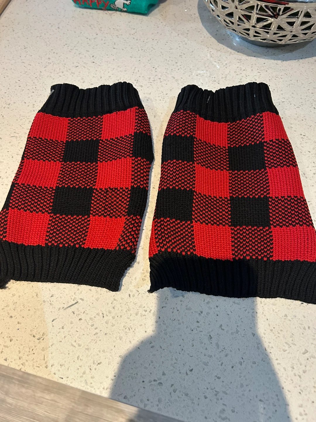 Red & Black Buffalo Check Dog Sweater, Size Small
