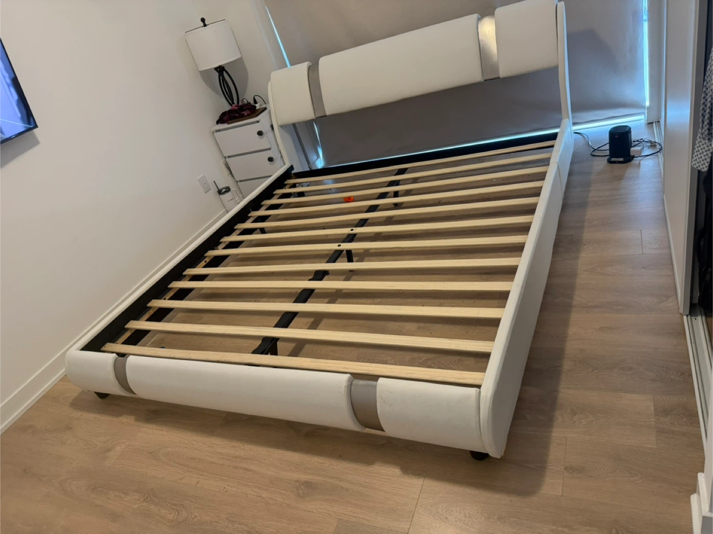 White Upholstered Bed Frame